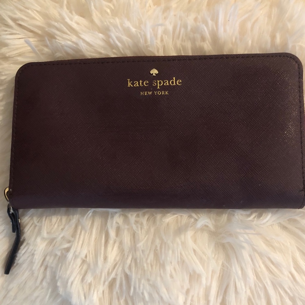 Kate Spade Mikas Pond Lacey wallet in mulled wine